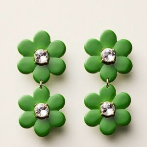 Kate Spade New York X Target Floral Linear  Earings (green)